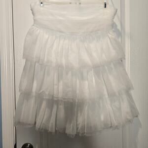 Beginning Boutique white tule skirt US 12 bridal bride bachelorette